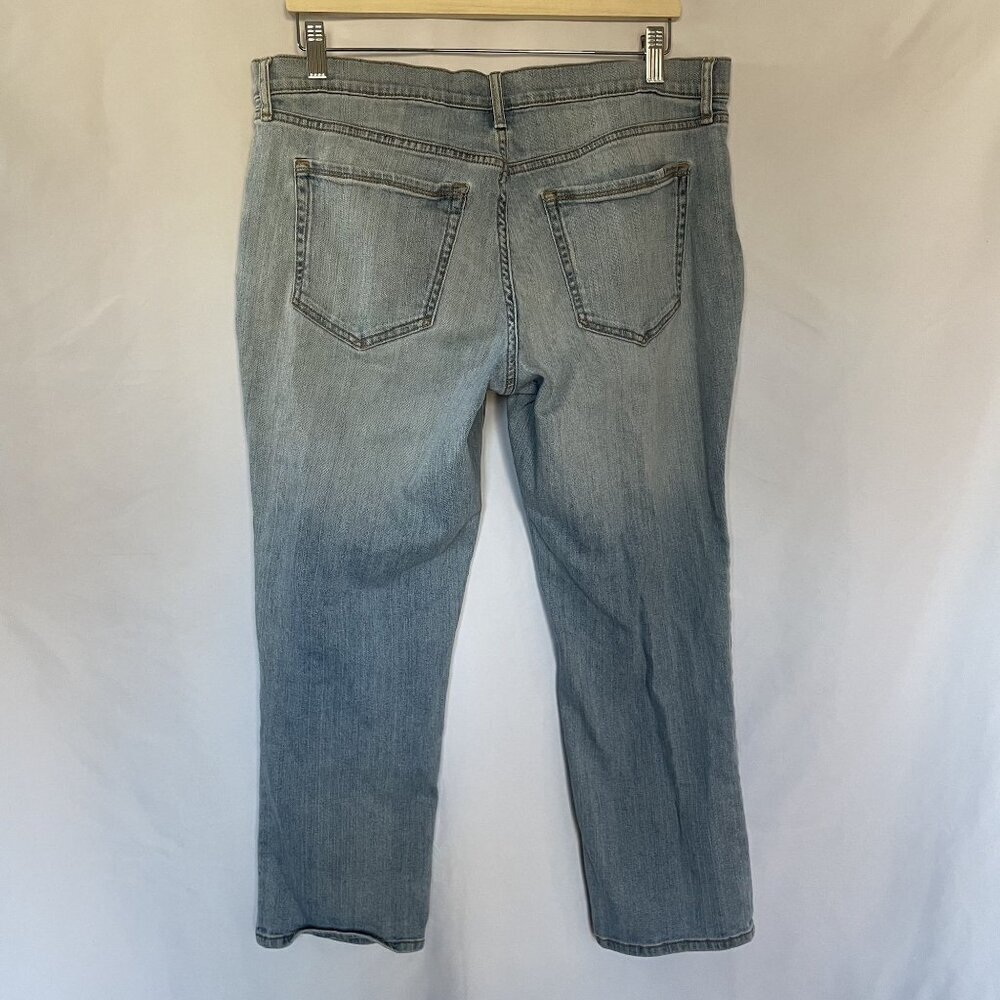 Eddie Bauer women's‎ jeans light wash embroidered details boyfriend slim size 12 - Picture 6 of 7